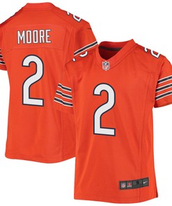 D.J. Moore 2 Chicago Bears Alternate Game Youth Jersey - Orange