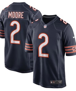 D.J. Moore 2 Chicago Bears Game Men Jersey - Navy