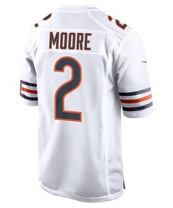 D.J. Moore 2 Chicago Bears Game Men Jersey - White