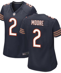 D.J. Moore 2 Chicago Bears Game Women Jersey - Navy