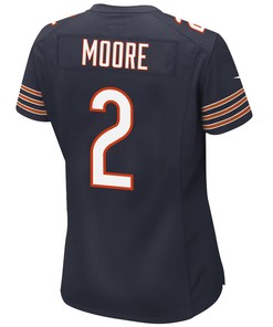 D.J. Moore 2 Chicago Bears Game Women Jersey - Navy