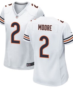 D.J. Moore 2 Chicago Bears Game Women Jersey - White