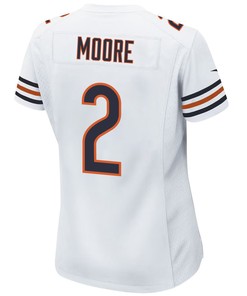 D.J. Moore 2 Chicago Bears Game Women Jersey - White