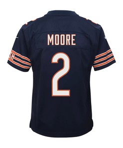D.J. Moore 2 Chicago Bears Game Youth Jersey - Navy