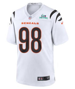 DJ Reader 98 Cincinnati Bengals Super Bowl LVII Champions Men Game Jersey - White