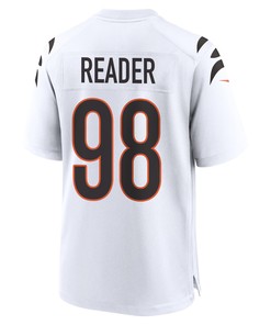 DJ Reader 98 Cincinnati Bengals Super Bowl LVII Champions Men Game Jersey - White