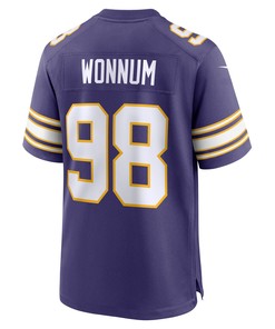 D.J. Wonnum 98 Minnesota Vikings Classic Game Men Jersey - Purple
