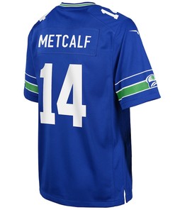 DK Metcalf 14 Seattle Seahawks Throwback Game Youth Jersey - Royal