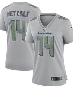 DK Metcalf 14 Seattle Seahawks Women's Atmosphere Fashion Game Jersey - Gray