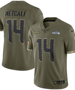 DK Metcalf Seattle Seahawks 2022 Salute To Service Limited Jersey - Olive