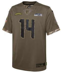 DK Metcalf Seattle Seahawks 2022 Salute To Service Player Limited Jersey - Olive