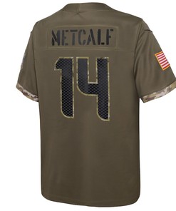 DK Metcalf Seattle Seahawks 2022 Salute To Service Player Limited Jersey - Olive