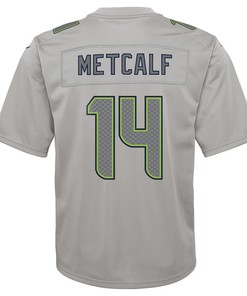 DK Metcalf Seattle Seahawks Youth Atmosphere Game Jersey - Gray