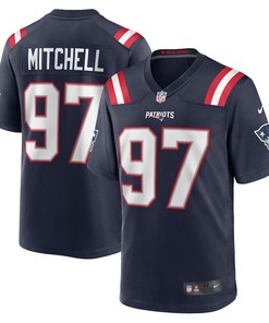 DaMarcus Mitchell New England Patriots Game Player Jersey - Navy