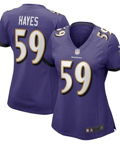 Daelin Hayes 59 Baltimore Ravens Women's Game Jersey - Purple
