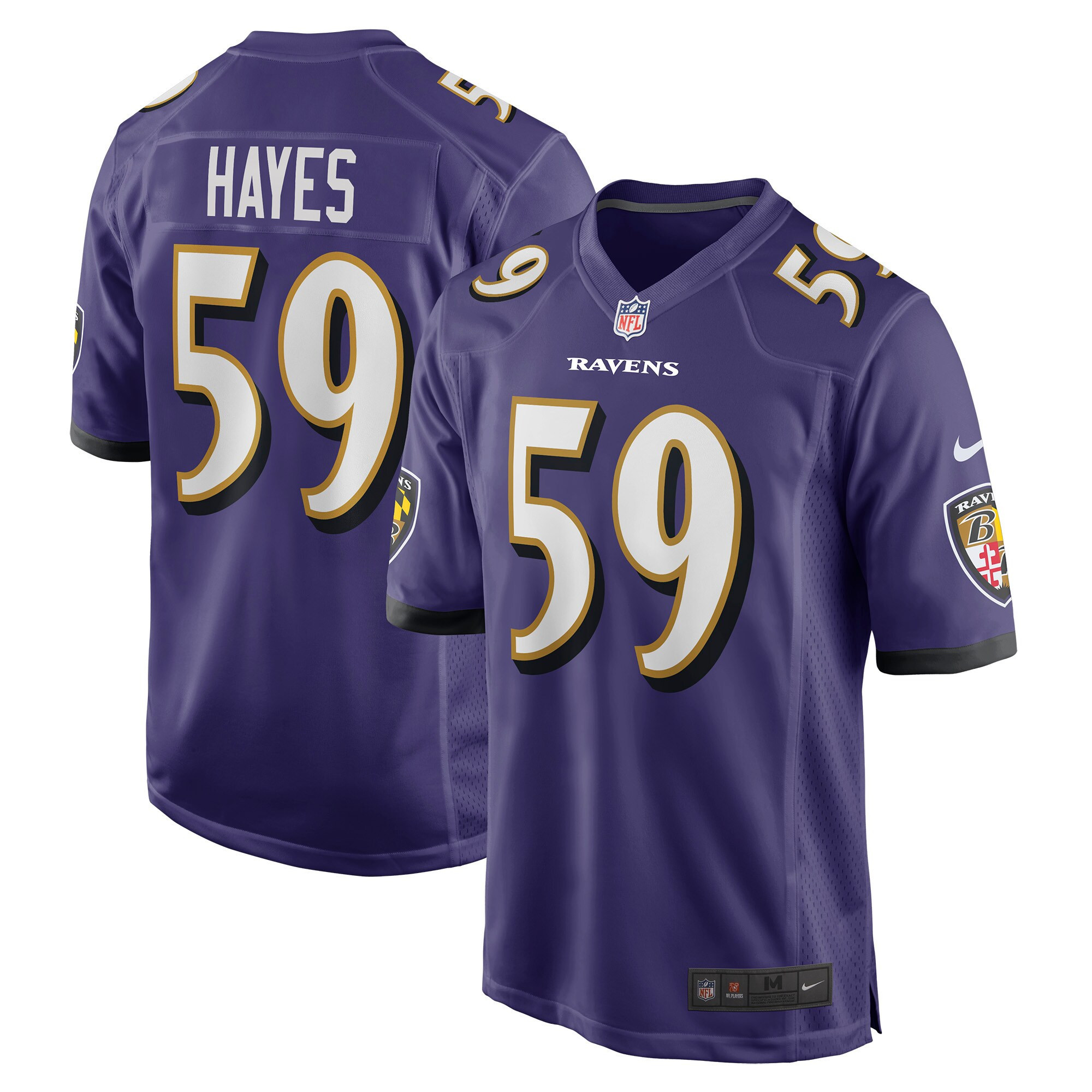 Daelin Hayes Baltimore Ravens Game Jersey - Purple Nfl
