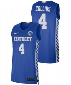 Daimion Collins 4 Kentucky Wildcats 2023 College Basketball Men Jersey - Royal