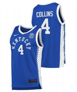 Daimion Collins 4 Kentucky Wildcats College Basketball Away Men Jersey - Royal