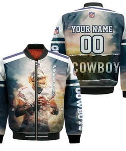 Dak Prescott 4 Dallas Cowboys 3D 1 Personalized Bomber Jacket Model 1526