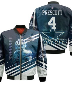 Dak Prescott 4 Dallas Cowboys 3D Bomber Jacket Model 1528