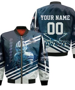 Dak Prescott 4 Dallas Cowboys 3D Personalized Bomber Jacket Model 1530
