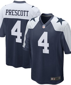 Dak Prescott 4 Dallas Cowboys Alternate Game Team Jersey - Navy