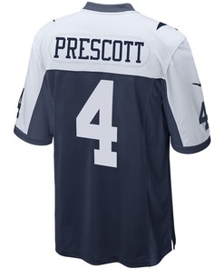 Dak Prescott 4 Dallas Cowboys Alternate Game Team Jersey - Navy
