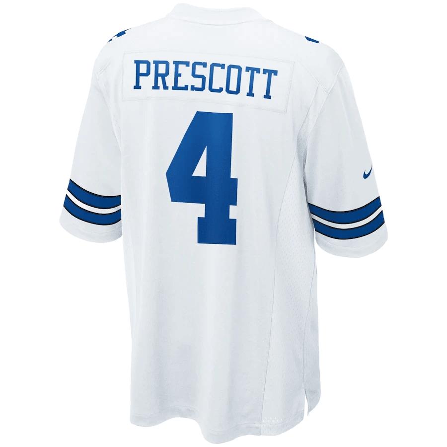 Dak Prescott 4 Dallas Cowboys Game Jersey - White