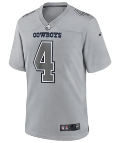Dak Prescott 4 Dallas Cowboys Men Atmosphere Fashion Game Jersey - Gray