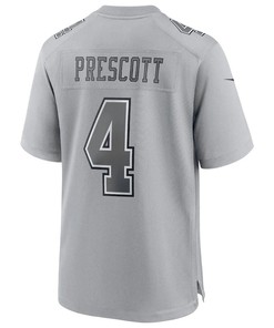 Dak Prescott 4 Dallas Cowboys Men Atmosphere Fashion Game Jersey - Gray