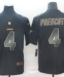 Dak Prescott #4 Dallas Cowboys Nfl Explosion Legendary Gold Black Jersey