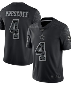 Dak Prescott 4 Dallas Cowboys RFLCTV Limited Jersey - Black