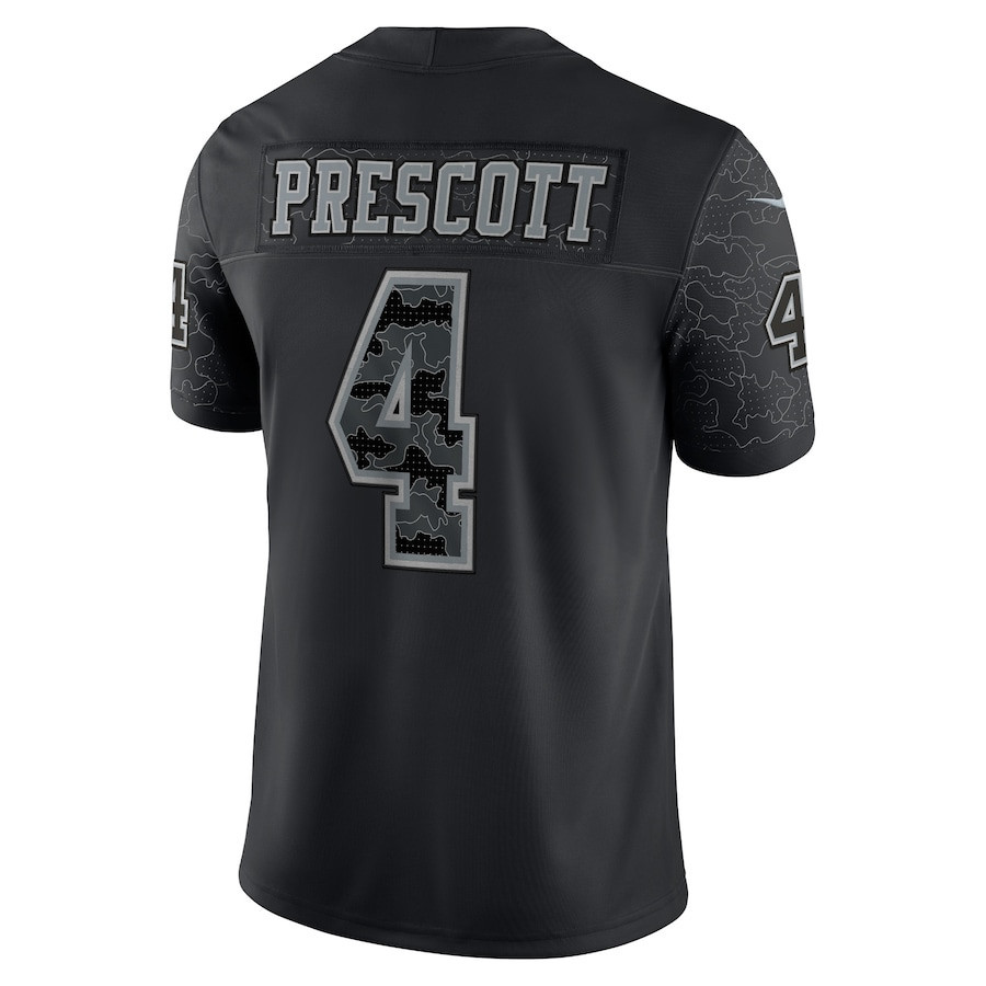 Dak Prescott 4 Dallas Cowboys RFLCTV Limited Jersey - Black