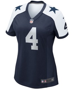 Dak Prescott 4 Dallas Cowboys Women's Alternate Game Team Jersey - Navy