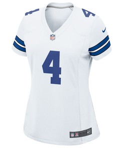 Dak Prescott 4 Dallas Cowboys Women's Team Game Jersey - White