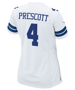 Dak Prescott 4 Dallas Cowboys Women's Team Game Jersey - White