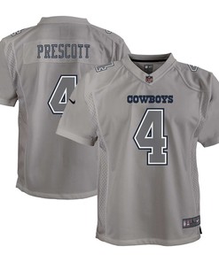 Dak Prescott 4 Dallas Cowboys Youth Atmosphere Game Jersey - Gray