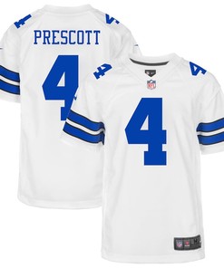 Dak Prescott 4 Dallas Cowboys Youth Game Jersey - White