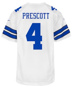Dak Prescott 4 Dallas Cowboys Youth Game Jersey - White
