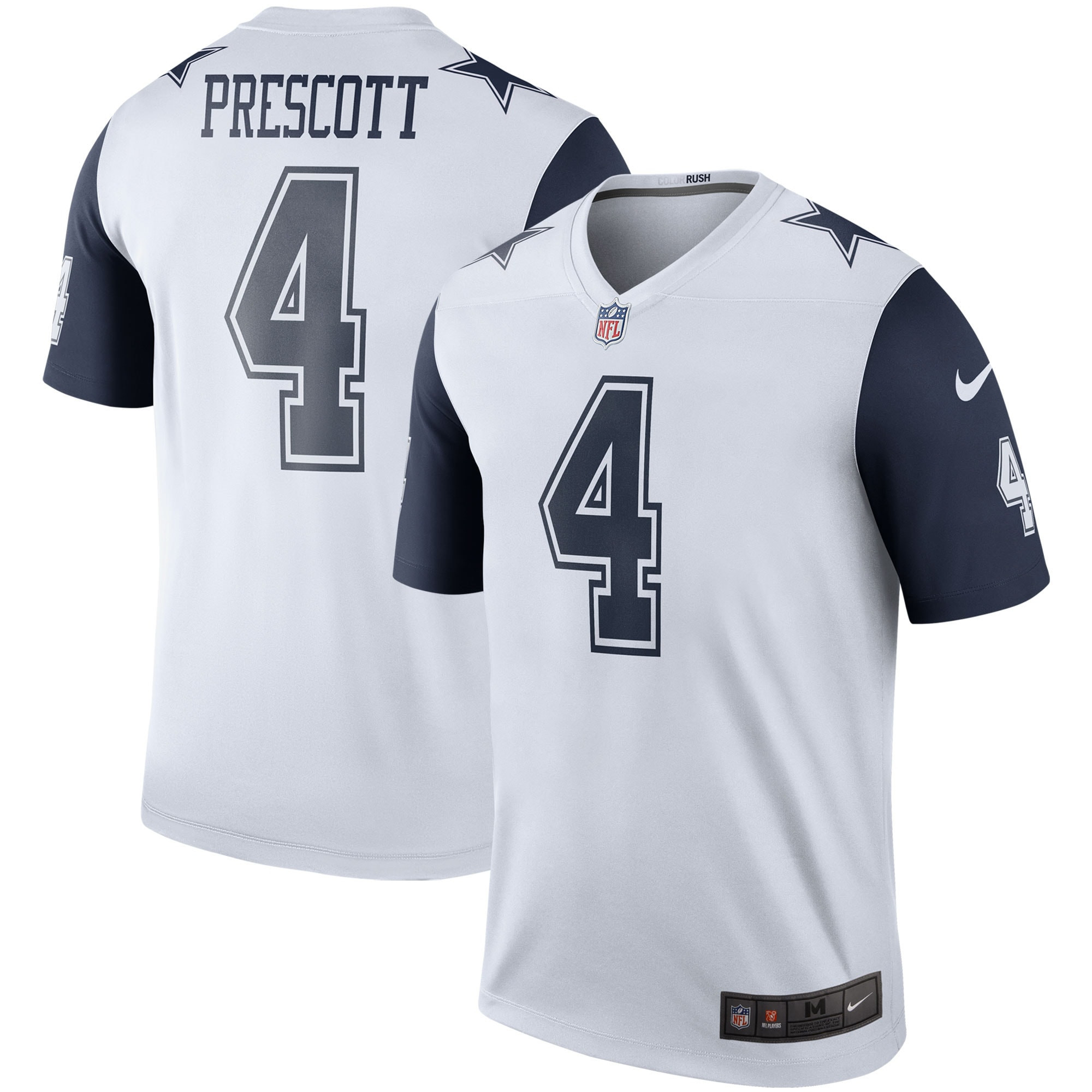 Dak Prescott Dallas Cowboys Color Rush Legend Player Jersey White Nfl