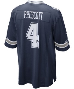 Dak Prescott Dallas Cowboys Game Team Jersey - Navy