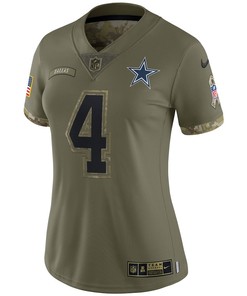 Dak Prescott Dallas Cowboys Women's 2022 Salute To Service Limited Jersey - Olive