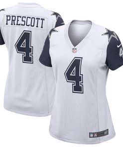 Dak Prescott Dallas Cowboys Womens Alternate Game Jersey - White Nfl