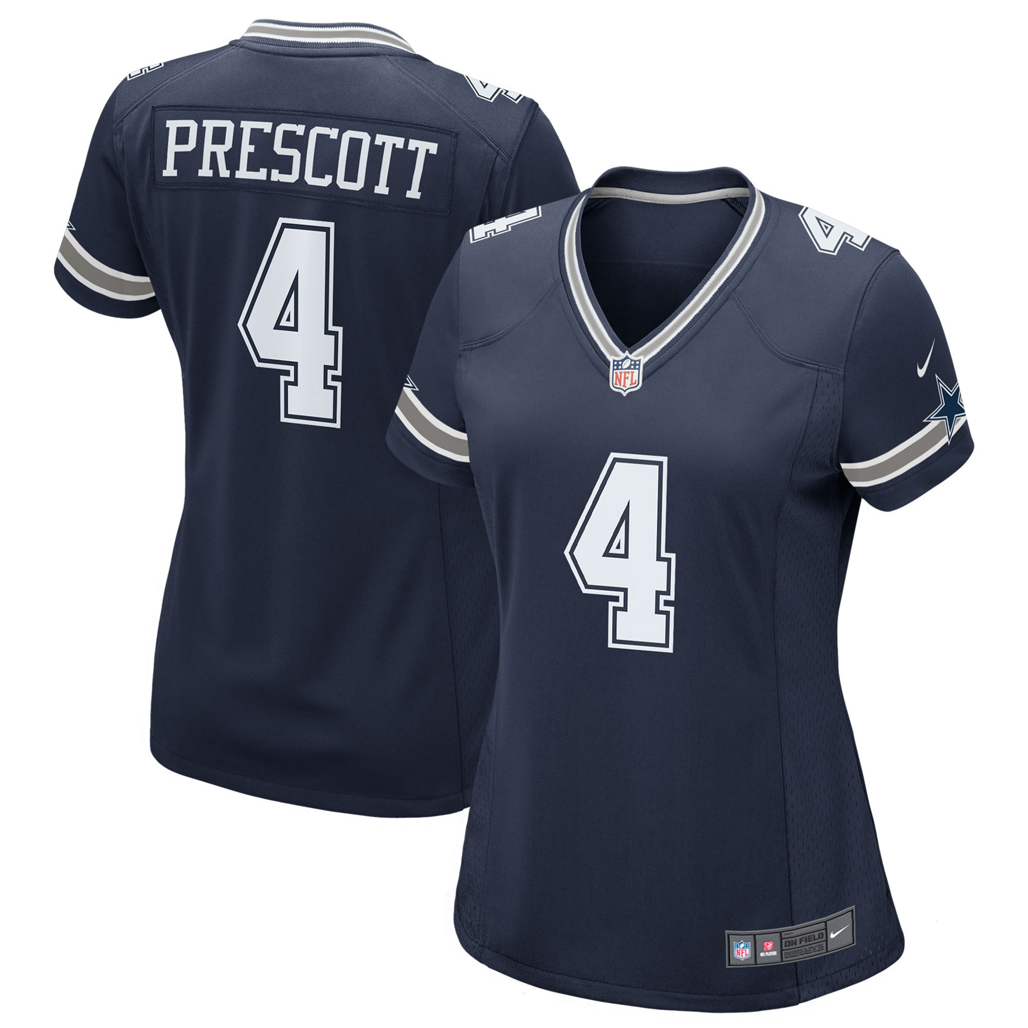 Dak Prescott Dallas Cowboys Womens Game Team Jersey Navy Nfl