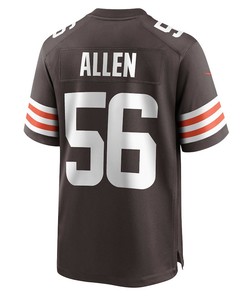 Dakota Allen Cleveland Browns Game Player Jersey - Brown