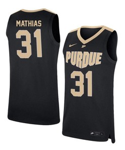 Dakota Mathias 31 Purdue Boilermakers Elite Basketball Men Jersey - Black