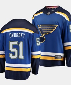 Dalibor Dvorsky #51 St. Louis Blues 2023 NHL Draft Home Men Jersey - Navy