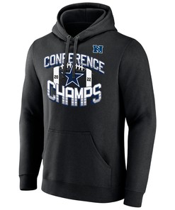 Dallas Cowboys 2022 NFC Conference Champions Icon Bold Pullover Hoodie - Black