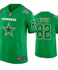 Dallas Cowboys #82 Jason Witten Jersey St. Patricks Day Green - Mens