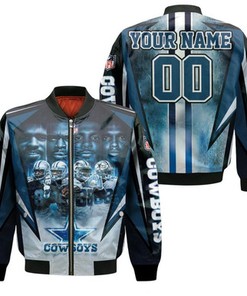 Dallas Cowboys 88 Drew Pearson Michael Irvin Dez Bryant Ceedee Lamb 3D Personalized Bomber Jacket Model 1572